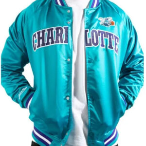 NBA Team Charlotte Hornets Blue Varsity Satin Jacket