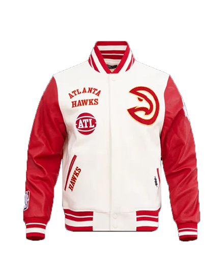 NBA Atlanta Hawks Retro Classic Varsity Wool Jacket