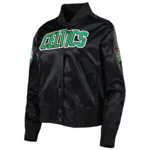 NBA Team Boston Celtics Pro Standard Classics Black Varsity Satin Jacket