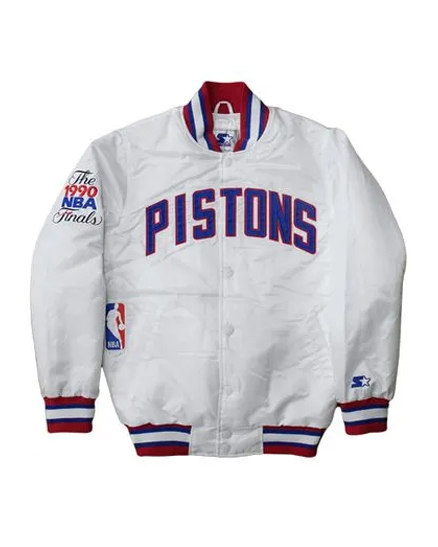 NBA Team Vintage Starter Detroit Pistons Blue Varsity Jacket