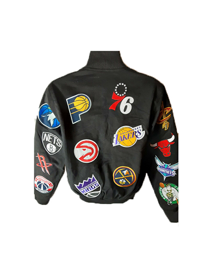 Atlanta Hawks Nba Embroidered Front Snap Jacket