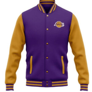 Purple Los Angeles Lakers NBA Team Varsity Jacket