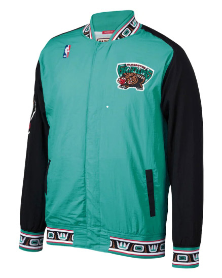 NBA Team Grizzlies Mitchell & Ness Hardwood Classics Authentic Turquoise Varsity Jacket
