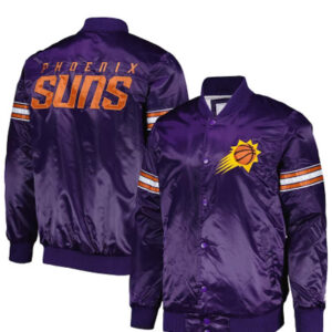 NBA Team Phoenix Suns Starter Purple Pick And Roll Satin Varsity Jacket