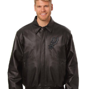 NBA Team San Antonio Spurs JH Design Black Tonal Jacket