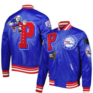 Philadelphia 76ers NBA Team Pro Standard Royal Mash Up Capsule Varsity Jacket