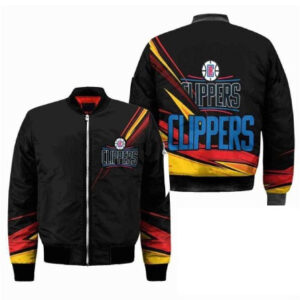 Team LA Clippers NBA Black Apparel Best Christmas Bomber Jacket